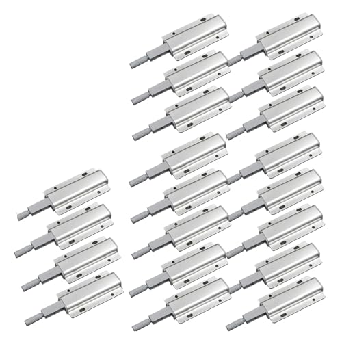OZDTLP 10 stücke Push-to-Open Touch Dämpfer Puffer Türstopper Magnetische Schranktürverschlüsse Einstellbar Sichere Installation Möbelbeschläge(20PCS Silver) von OZDTLP