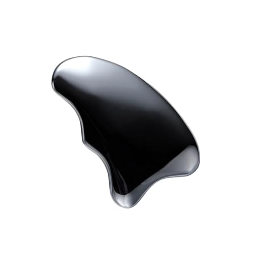 OZDTLP Terahertz Gua Sha Massagewerkzeug, natürlicher Jade-GuaSha-Massagegerät, Gouache-Schaberstein for Gesicht, Hals, Körper, SPA, Schönheitskratzen(Wave) von OZDTLP