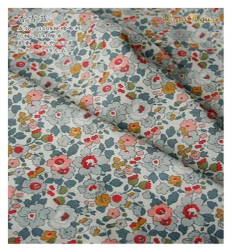 145 x 50 cm Baumwoll-Blumen-Nähstoff mit 60er-Jahre-Druck, kleine frische Kinderkleidung, Damenkleid, Kostümstoff for Erwachsene(13,140x50cm) von OZLCUA