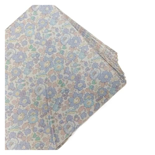 145 x 50 cm Baumwoll-Blumen-Nähstoff mit 60er-Jahre-Druck, kleine frische Kinderkleidung, Damenkleid, Kostümstoff for Erwachsene(5,140x150cm) von OZLCUA