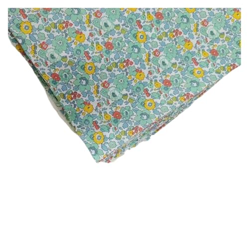 145 x 50 cm Baumwoll-Blumen-Nähstoff mit 60er-Jahre-Druck, kleine frische Kinderkleidung, Damenkleid, Kostümstoff for Erwachsene(7,140x150cm) von OZLCUA