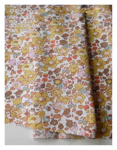 145 x 50 cm Baumwoll-Blumen-Nähstoff mit 60er-Jahre-Druck, kleine frische Kinderkleidung, Damenkleid, Kostümstoff for Erwachsene(Pink,140x100cm) von OZLCUA