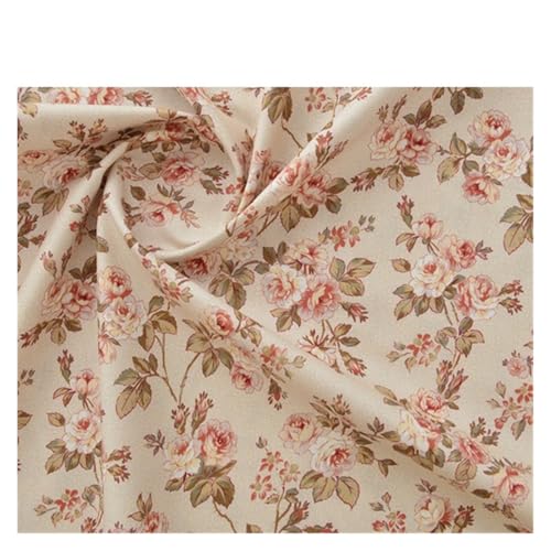 145x50cm Vintage Rose 20er Jahre Baumwollstoff Handarbeit Diy Patchwork Tuch Bedruckte Bettwäsche und Nähen(12,145x100cm) von OZLCUA