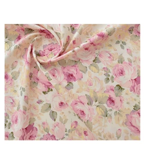 145x50cm Vintage Rose 20er Jahre Baumwollstoff Handarbeit Diy Patchwork Tuch Bedruckte Bettwäsche und Nähen(16,145x50cm) von OZLCUA