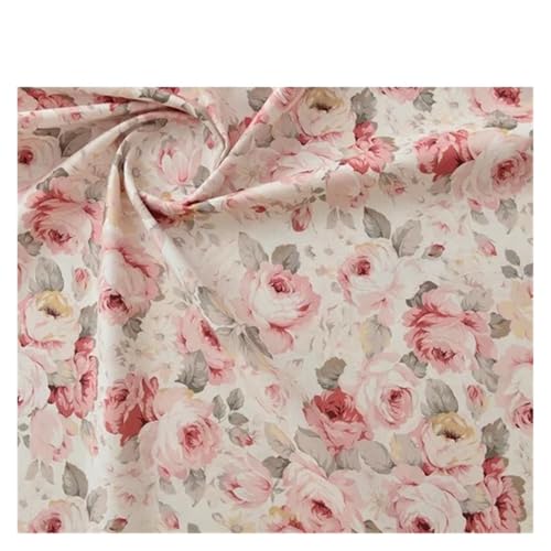 145x50cm Vintage Rose 20er Jahre Baumwollstoff Handarbeit Diy Patchwork Tuch Bedruckte Bettwäsche und Nähen(17,145x100cm) von OZLCUA