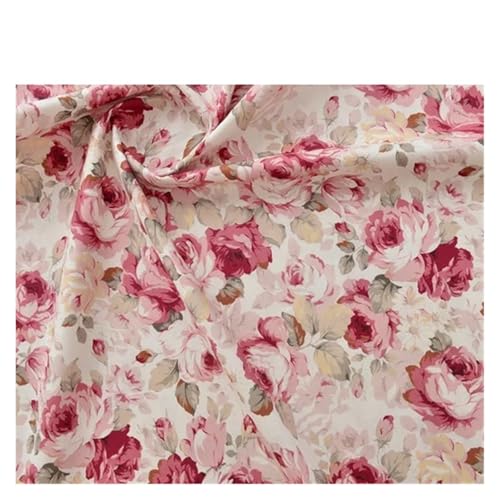 145x50cm Vintage Rose 20er Jahre Baumwollstoff Handarbeit Diy Patchwork Tuch Bedruckte Bettwäsche und Nähen(20,145x100cm) von OZLCUA