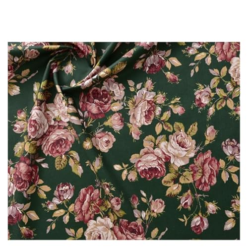 145x50cm Vintage Rose 20er Jahre Baumwollstoff Handarbeit Diy Patchwork Tuch Bedruckte Bettwäsche und Nähen(22,145x50cm) von OZLCUA