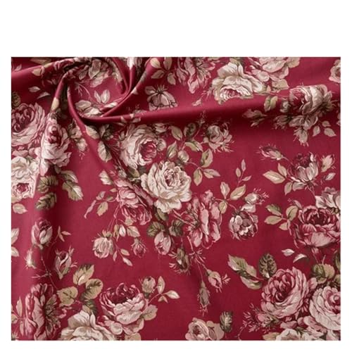 145x50cm Vintage Rose 20er Jahre Baumwollstoff Handarbeit Diy Patchwork Tuch Bedruckte Bettwäsche und Nähen(25,145x50cm) von OZLCUA