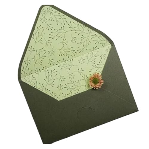 Avocado Green Series Vintage Umschläge Hochzeitseinladungen Druck Futter Umschläge Einladung Briefpapier Papierumschläge(Style4) von OZLCUA