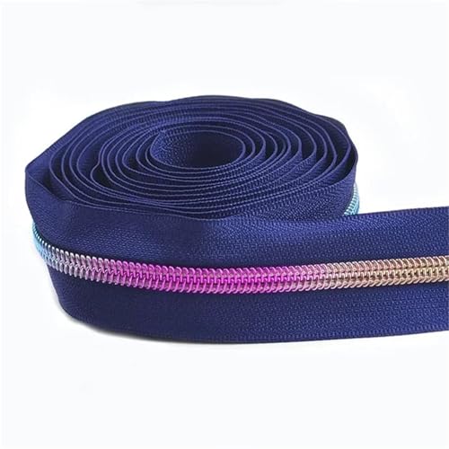 OZLCUA 1-5Meters 5# Nylon Zipper for Sewing Shoes Zippers Sliders Pulls Bag Pocket Zips Heads Replacement Repair Kit DIY Accessories(Purple,1.0 Meter) von OZLCUA