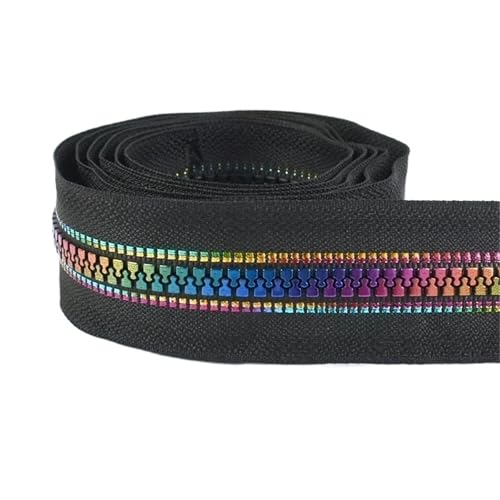 OZLCUA 2-5Meters Resin Zipper Tape Size 5 for DIY Crafts Sewing Supplies Bags Jackets Decorative Trim Replacement Components Fixing Kit(5.0 Meters) von OZLCUA