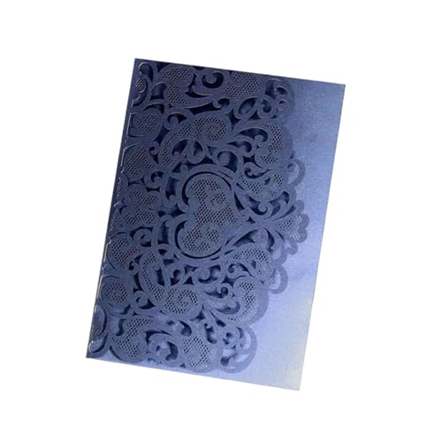 OZLCUA 25/50 stücke Laser Cut Hochzeit Einladung Trifold Business Spitze Grußkarten Hochzeit Geburtstag Party Geschenk Liefert(Purple,25pcs) von OZLCUA