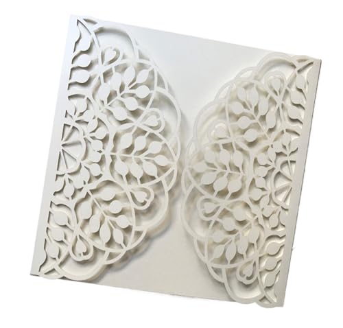 OZLCUA Hochzeitseinladungen 10 Stück cremefarbene quadratische Laserschnitt-Einladungskarten for Hochzeiten, Braut- und Geburtstagseinladungen OZLCUA Hochzeitseinladungen 10 Stück cremefarbene quadratische Laserschnitt-Einladungskarten for Hochzeiten, Braut- und Geburtstagseinladungen von OZLCUA