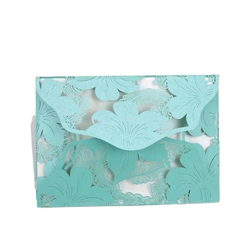 OZLCUA Hohle kreative Hochzeitseinladung Lily Hochzeitseinladung Einladung Gast Bankettkarte(Sky blue) von OZLCUA