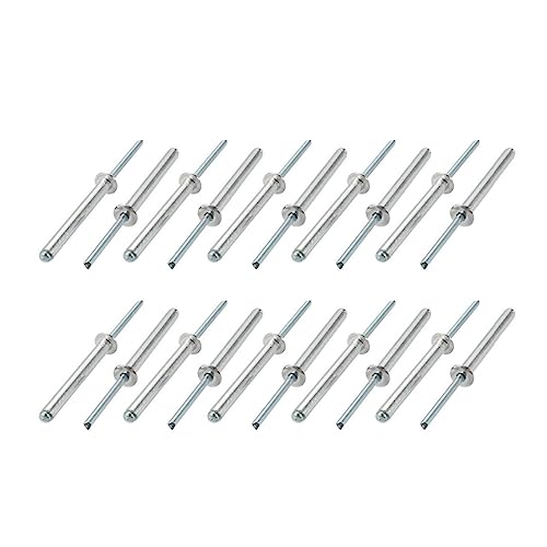 20 Stück Nieten 5x45/50mm Aluminium/Stahl Offene Blindniete for Flugzeugmaschinen Elektrogeräte Möbel(50MM) von OZLIYY
