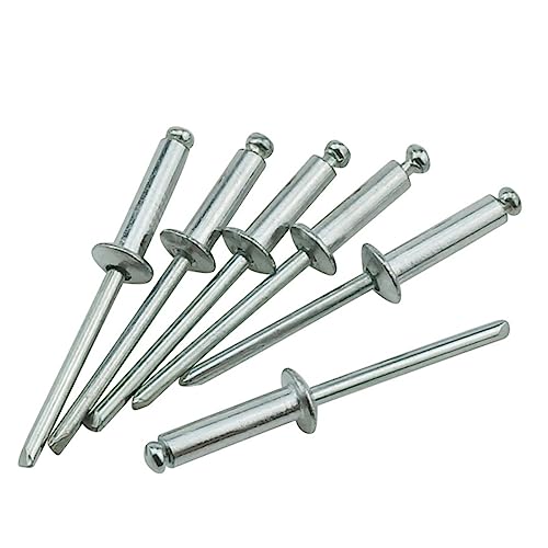 M3.2 Aluminium Pilzschraube Ziehen Nieten Brechdorn Blindnagel Pop Niet Selbststeckende Möbel(10mm) von OZLIYY
