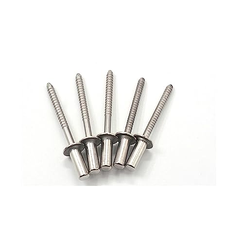 OZLIYY Geschlossene Nieten 304/402 Edelstahl Hohlniete Rivetti versiegelt M3.2 4.0 .8mm*6 8 10 12 14 16 20(50Pcs,4x12) von OZLIYY