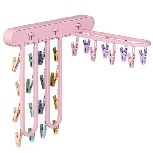 OZLMBERN Faltbarer Kleiderbügel, for Aufhängen von Kleidung zu Hause, for Aufhängen an der Wand, for Trocknen von Socken im Badezimmer OZLMBERN Faltbarer Kleiderbügel, for Aufhängen von Kleidung zu Hause, for Aufhängen an der Wand, for Trocknen von Socken im Badezimmer von OZLMBERN