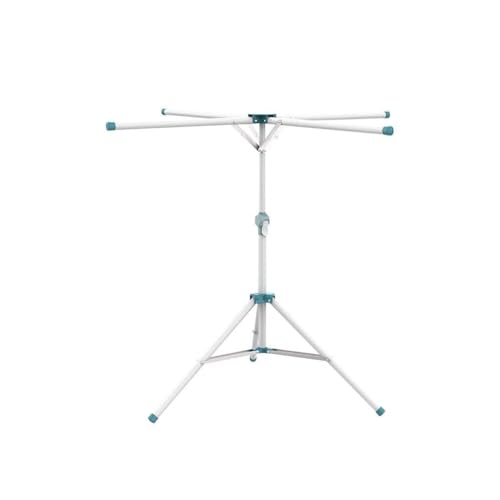 OZLMBERN Floor Folding Clothes Drying Rack Indoor and Outdoor Clothes Drying Telescopic Pole Home Balcony Bedding Drying von OZLMBERN