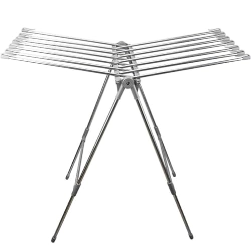 OZLMBERN Foldable Stainless Steel Clothes Hanger Windowsill Floor Mounted Clothes Hanger Portable Clothes Hanger OZLMBERN Foldable Stainless Steel Clothes Hanger Windowsill Floor Mounted Clothes Hanger Portable Clothes Hanger von OZLMBERN