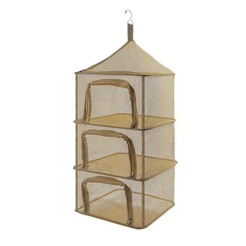 OZLMBERN Outdoor Folding Sun Drying Net Storage Basket Tableware Fruits and Vegetables Hanging Cage Drying Fish Rack(A) von OZLMBERN