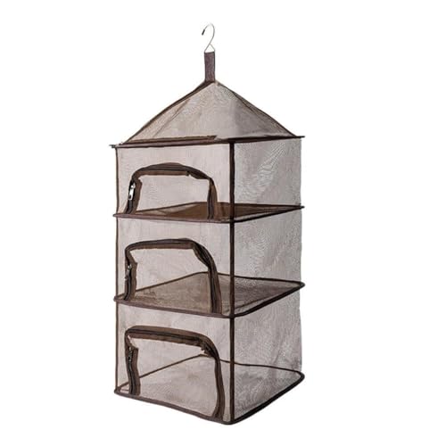OZLMBERN Outdoor Folding Sun Drying Net Storage Basket Tableware Fruits and Vegetables Hanging Cage Drying Fish Rack(B) von OZLMBERN
