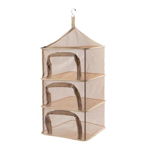 OZLMBERN Outdoor Folding Sun Drying Net Storage Basket Tableware Fruits and Vegetables Hanging Cage Drying Fish Rack(C) von OZLMBERN