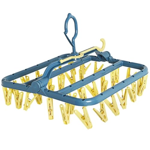 OZLMBERN Wäscheleine mit Mehreren Clips for den Heimgebrauch, Sockenständer for Studenten und Kinder, Kleiderständer for Schlafsäle, Kleiderklammer von OZLMBERN