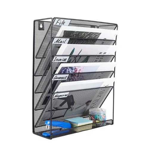 OZMDXKJ An Der Wand Montierter Akten-Organizer, 5-Stufiger Schreibtisch-Organizer, Wand-Organizer, Netz-Schreibtisch-Organizer Und ZubehöR füR BüRobedarf, Montage Erforderlich OZMDXKJ An Der Wand Montierter Akten-Organizer, 5-Stufiger Schreibtisch-Organizer, Wand-Organizer, Netz-Schreibtisch-Organizer Und ZubehöR füR BüRobedarf, Montage Erforderlich von OZMDXKJ