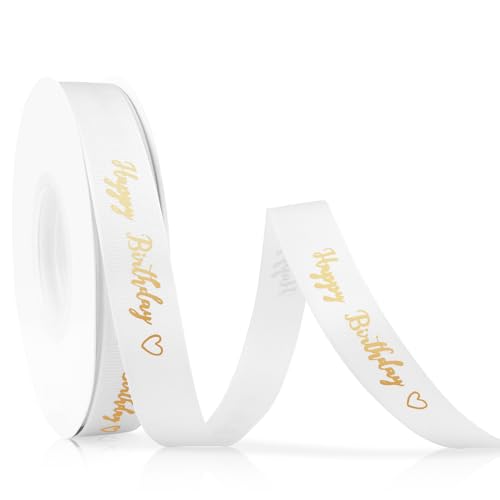 Geschenkband Satinband Weiss Ripsband 10mm×23m Schleifenband Geburtstag Seidenband Stoffband Weiß Für DIY Handwerk Dekoband Zum Basteln Geschenkverpackung Geburtstag Party Deko | Happy Birthday Geschenkband Satinband Weiss Ripsband 10mm×23m Schleifenband Geburtstag Seidenband Stoffband Weiß Für DIY Handwerk Dekoband Zum Basteln Geschenkverpackung Geburtstag Party Deko | Happy Birthday von OZOSHINE