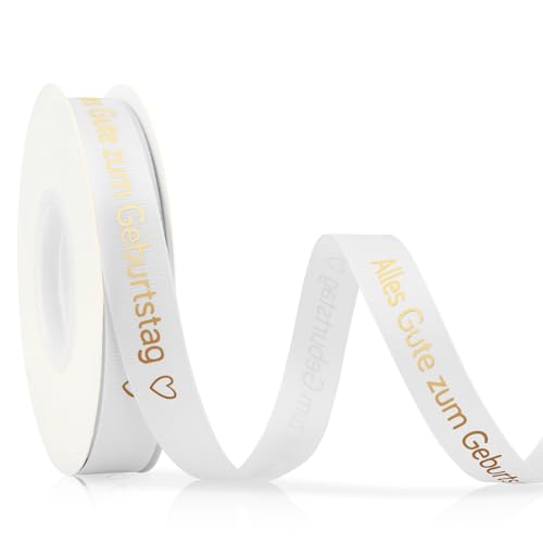 Geschenkband Satinband Weiss Ripsband 10mm×23m Schleifenband Geburtstag Seidenband Stoffband Weiß Für DIY Handwerk Dekoband Zum Basteln Geschenkverpackung Party Deko | Alles Gute Zum Geburtstag Geschenkband Satinband Weiss Ripsband 10mm×23m Schleifenband Geburtstag Seidenband Stoffband Weiß Für DIY Handwerk Dekoband Zum Basteln Geschenkverpackung Party Deko | Alles Gute Zum Geburtstag von OZOSHINE