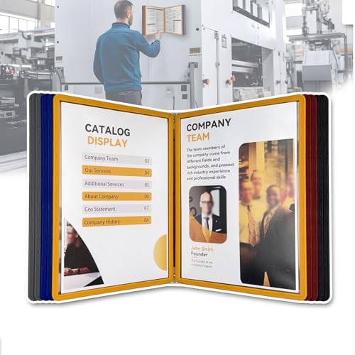 OZTYSGXM 10 Doppelseitige Anzeigetaschen, Desktop-Referenz- und Anzeigesysteme – Referenz-Organizer Zur Wandmontage füR Anzeige Aufbewahrung Von A4-Posterdokumenten, Color OZTYSGXM 10 Doppelseitige Anzeigetaschen, Desktop-Referenz- und Anzeigesysteme – Referenz-Organizer Zur Wandmontage füR Anzeige Aufbewahrung Von A4-Posterdokumenten, Color von OZTYSGXM