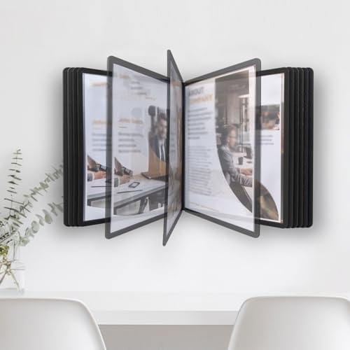 OZTYSGXM 10 Doppelseitige Anzeigetaschen, Desktop-Referenz- und Anzeigesysteme – Referenz-Organizer Zur Wandmontage füR Anzeige Aufbewahrung Von A4-Posterdokumenten,Black OZTYSGXM 10 Doppelseitige Anzeigetaschen, Desktop-Referenz- und Anzeigesysteme – Referenz-Organizer Zur Wandmontage füR Anzeige Aufbewahrung Von A4-Posterdokumenten,Black von OZTYSGXM