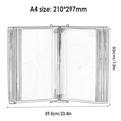 OZTYSGXM Akten-Organizer füR Schreibtisch – Referenz-Organizer Zur Wandmontage mit 20 Leicht Beladenden Taschen, Verstellbares Referenz-Organizer füR Anzeige Aufbewahrung A4-Dateien BüRo OZTYSGXM Akten-Organizer füR Schreibtisch – Referenz-Organizer Zur Wandmontage mit 20 Leicht Beladenden Taschen, Verstellbares Referenz-Organizer füR Anzeige Aufbewahrung A4-Dateien BüRo von OZTYSGXM