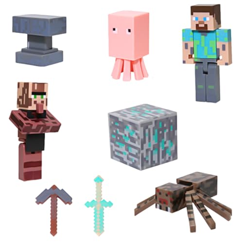 8 Stück Mineccraft Figuren, OZXVXZO Mineccraft Ornamente, Mineccraft Spielzeug Mini Figuren Set Action Figure Kuchen Dekoration Tortenfiguren Charakter Figuren Modell Dekoration für Kinder 8 Stück Mineccraft Figuren, OZXVXZO Mineccraft Ornamente, Mineccraft Spielzeug Mini Figuren Set Action Figure Kuchen Dekoration Tortenfiguren Charakter Figuren Modell Dekoration für Kinder von OZXVXZO