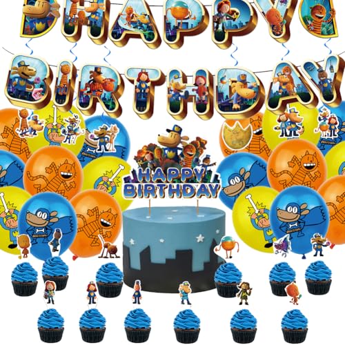 OZXVXZO Party Luftballons Deko, 38 Stück Cartoon Geburtstag Dekoration, Party Kindergeburtstag Dek, Mädchen Junge Partyzubehör mit Happy Birthday Banner Ballons Cakecup Topper OZXVXZO Party Luftballons Deko, 38 Stück Cartoon Geburtstag Dekoration, Party Kindergeburtstag Dek, Mädchen Junge Partyzubehör mit Happy Birthday Banner Ballons Cakecup Topper von OZXVXZO