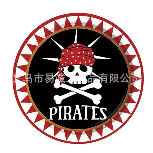 Piraten Partygeschirr Party Teller Set 51 Stück Piraten Thema Partygeschirr Wiederverwendbar Piratenschiff Party Pappteller Kindergeburtstag Deko Geschirr Set für Jungen Mädchen Partyzubehör von OZXVXZO