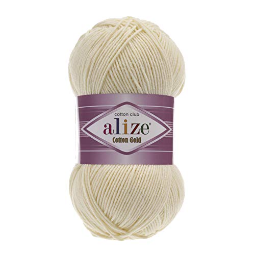 Alize 100 g Cotton Gold Premium Wolle OEKO TEX zertifiziert (01) von OZYOL