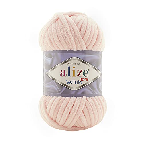 Alize Velluto – 100g Mikropolyester, Samtig Weiches Plüschgarn zum Stricken & Häkeln, Flauschige Wolle für Decken, Kissen, Amigurumi & Kleidung (340) von OZYOL