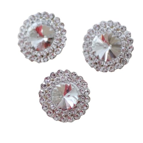 5 Stück blumenförmige Perlen-Strass-Knöpfe for Kleidung, Jacke, Pullover, Knopfdekoration (Color : 14, Size : 17-25mm) von OZZYW