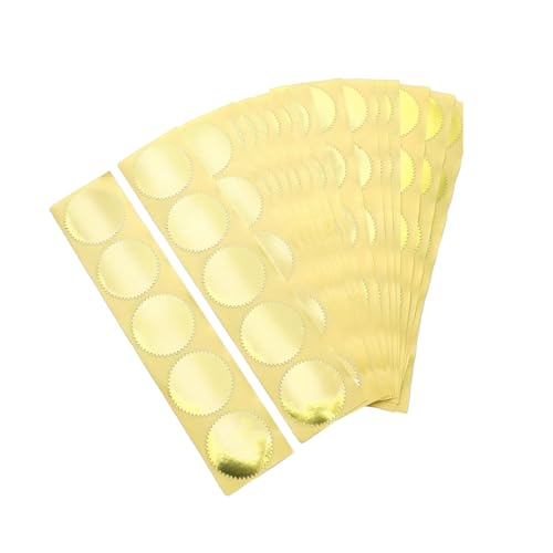 100/250 Stück Goldene silberne Rötungszertifikate, Oblaten, Firmen-Siegel-Etiketten, 45 mm, runde Zahnrad-Etiketten, Aufkleber zum Prägen von Auszeichnungen, Markenkennzeichnungsaufklebern von Oadnijuie