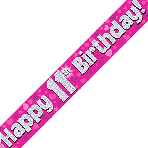 Oaktree Ltd Banner Happy 11th Birthday, Folie, Rose, 270 x 12 x 0.1 cm Oaktree Ltd Banner Happy 11th Birthday, Folie, Rose, 270 x 12 x 0.1 cm von Oaktree Ltd