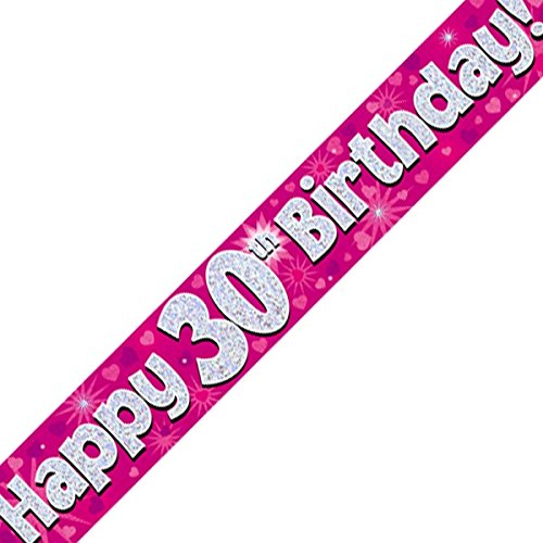 Oaktree LTD Happy 30th Birthday Banner, Folie, pink, 270 x 12 x 0,1 cm Oaktree LTD Happy 30th Birthday Banner, Folie, pink, 270 x 12 x 0,1 cm von Oak Tree