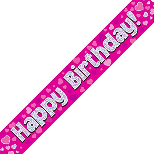 Oaktree LTD Happy Birthday Banner, Folie, pink, 270 x 12 x 0,1 cm Oaktree LTD Happy Birthday Banner, Folie, pink, 270 x 12 x 0,1 cm von Oak Tree