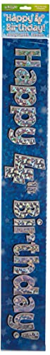 OakTree 1.586.631,3 cm Happy 4th Birthday Folie holografisches Banner, blau von OakTree