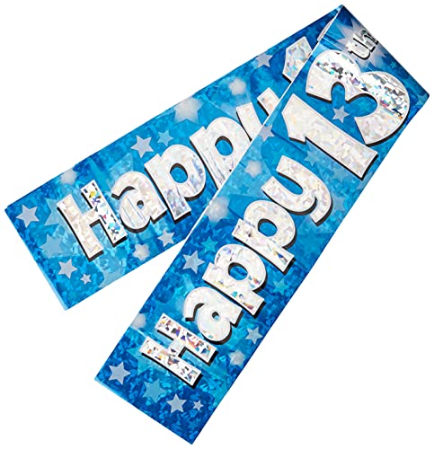OakTree 624740 Holografisches Folienbanner Happy 13th Birthday, blau, 274 cm OakTree 624740 Holografisches Folienbanner Happy 13th Birthday, blau, 274 cm von OakTree