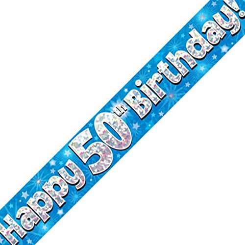 Oaktree LTD Happy 50th Birthday Banner, Folie, blau, 270 x 12 x 0,1 cm Oaktree LTD Happy 50th Birthday Banner, Folie, blau, 270 x 12 x 0,1 cm von Oak Tree