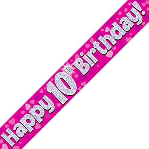 Oaktree Ltd Spruchband zum 10. Geburtstag, Folie, 270 x 12 x 0,1 cm, Rosa Oaktree Ltd Spruchband zum 10. Geburtstag, Folie, 270 x 12 x 0,1 cm, Rosa von Oaktree Ltd