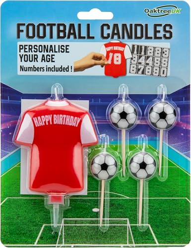 Fußballtrikotkerze, 8 cm, Rot/Weiß Fußballtrikotkerze, 8 cm, Rot/Weiß von Oaktree UK LTD