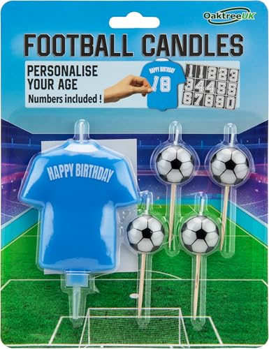 Fußballtrikotkerze, 8 cm, Hellblau Fußballtrikotkerze, 8 cm, Hellblau von Oaktree UK